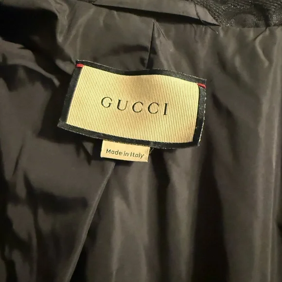 Gucci Black Patterned Bomber Jacket - Picture 4 of 5